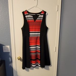 Torrid dress 2 red white black striped